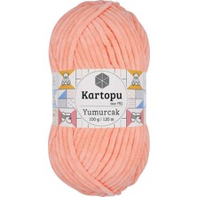 Kartopu Yumurcak Kadife El Örgü Ipi Somon K218