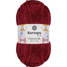 Kartopu Yumurcak Kadife El Örgü Ipi Vişne Çürüğü K106