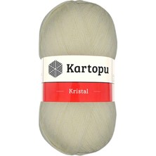 Kartopu Kristal Çift Katlı El Örgü Lif Ipi Krem K025