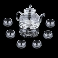 B Baosity Teaware Set Borosilikat Cam Çiçek Termostable Bardak Süzgeç Mutfak Için (Yurt Dışından)