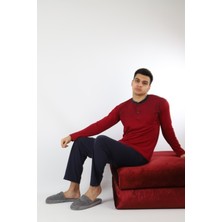 Şipka Pijama Bordo Pijama Takım
