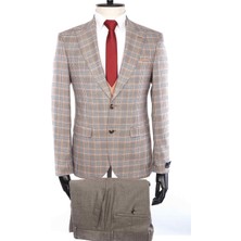 Jan Carlucci Slimfit Yelekli Drop 6 Takım-Gri