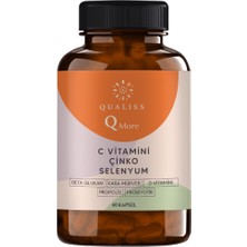 Qualiss Q MORE 60 Kapsül Vitamin C-D, Propolis, Probiyotik, Çinko, Selenyum Bağışıklık Güçlendirici