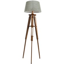 Ağaç Ustası Piega Tripod Lambader Abajur Avize Aydınlatma Ahşap Naturel Ağaç Country Dekor Lamba Aplik Masif Doğal