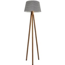 Ağaç Ustası Düz 3 Ayak Tripod Lambader Abajur Avize Aydınlatma Ahşap Naturel Ağaç Country Dekor Lamba Aplik Masif Doğal