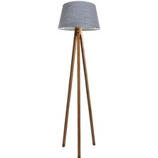 Ağaç Ustası Düz 3 Ayak Tripod Lambader Abajur Avize Aydınlatma Ahşap Naturel Ağaç Country Dekor Lamba Aplik Masif Doğal