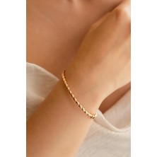 Semiz Kuyumculuk Yeni Burgu Rose Gold Altın Bilezik