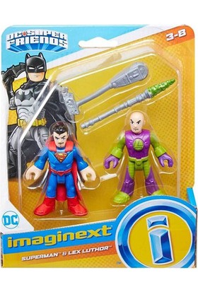 FLM Imaginext Dc Super Friends Justice League Lisanslı Figür Superman ve Lex Luthor