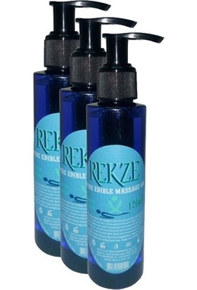 Rekze Erkeklere ve Bayanlara Özel Sade Yenilebilir Masaj Yağı Pure Edible Massage Oil 125ML 3 Adet