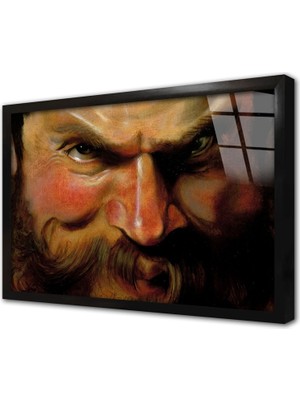 Tablosan Iki Satyr Rubens Çerçeveli Cam Tablo