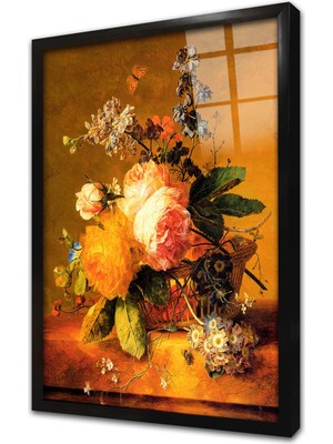 Tablosan Güller Çerçeveli Cam Tablo