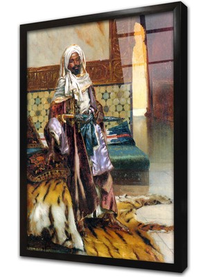 Tablosan Arap Prens Çerçeveli Cam Tablo