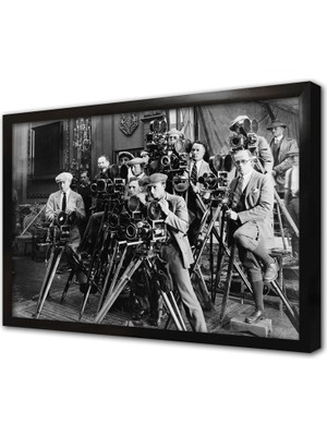 Tablosan Fotoğraf Makinesi Tarihi Çerçeveli Mdf Tablo