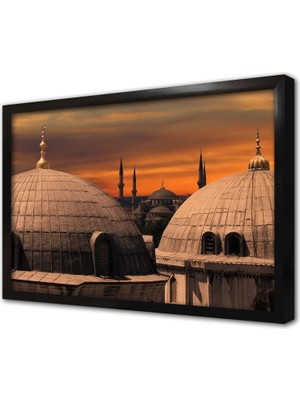 Tablosan Gün Batımı Istanbul Çerçeveli Mdf Tablo