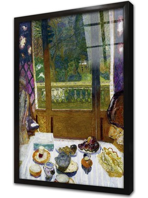 Tablosan Dining Room Overlooking The Garden Çerçeveli Cam Tablo