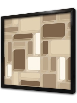 Tablosan Dekoratif Soyut Çerçeveli Mdf Tablo