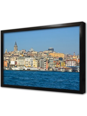 Tablosan Galata Kulesi Çerçeveli Mdf Tablo