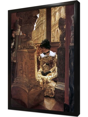 Tablosan Çizen Kadın ve Modelleri Çerçeveli Mdf Tablo