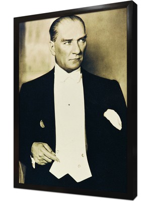 Tablosan Atatürk Smokinli Çerçeveli Mdf Tablo