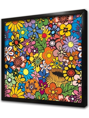 Tablosan Çiçek Çerçeveli Mdf Tablo