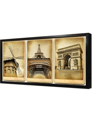 Tablosan Eyfel Kulesi Çerçeveli Mdf Tablo