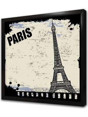 Tablosan Eyfel Kulesi Çerçeveli Mdf Tablo