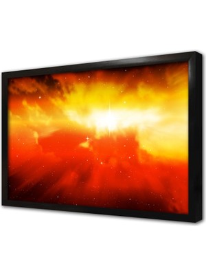 Tablosan Hidrojen Bulutu Çerçeveli Mdf Tablo