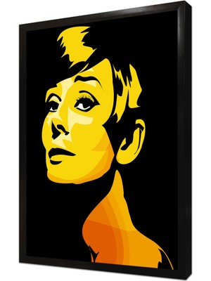 Tablosan Audrey Hepburn Çerçeveli Mdf Tablo