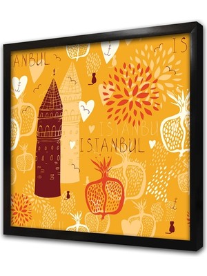 Tablosan Galata Çerçeveli Mdf Tablo