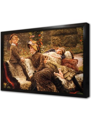 Tablosan Bahçe Bank Çerçeveli Mdf Tablo