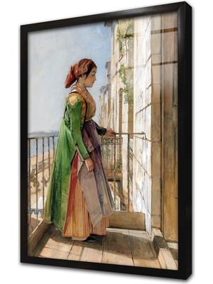 Tablosan Kadın Çerçeveli Cam Tablo