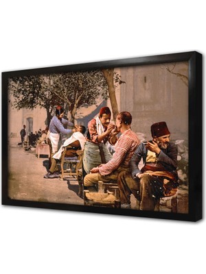 Tablosan Istanbul Berber Çerçeveli Mdf Tablo