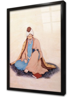 Tablosan Mevlânâ Celâleddîn I Rûmî Çerçeveli Cam Tablo