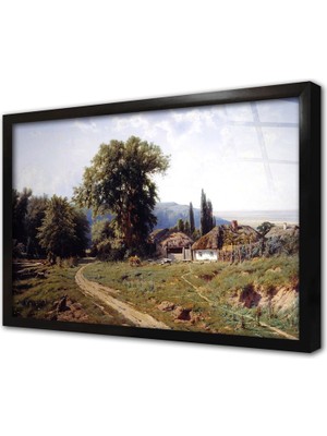 Tablosan Köy Çerçeveli Cam Tablo
