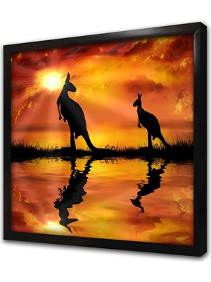 Tablosan Kangurular Çerçeveli Mdf Tablo