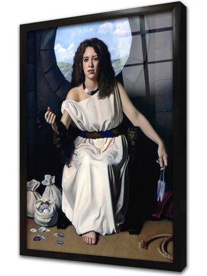 Tablosan Kadın Çerçeveli Cam Tablo