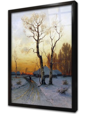 Tablosan Kış Çerçeveli Cam Tablo