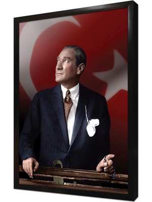 Tablosan Istikbal Göklerdedir Atatürk Çerçeveli Mdf Tablo