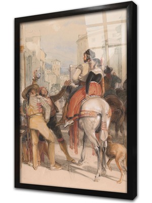 Tablosan John Frederic Lewis Çerçeveli Cam Tablo