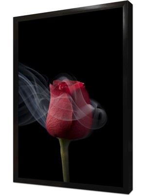 Tablosan Kırmızı Gül Çerçeveli Mdf Tablo