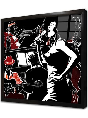 Tablosan Orkestra Çerçeveli Cam Tablo