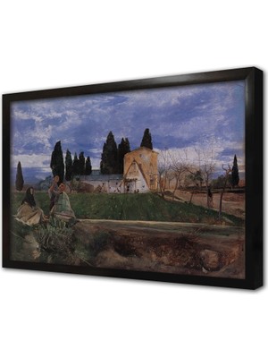 Tablosan Ispanyada Ilkbahar Çerçeveli Mdf Tablo