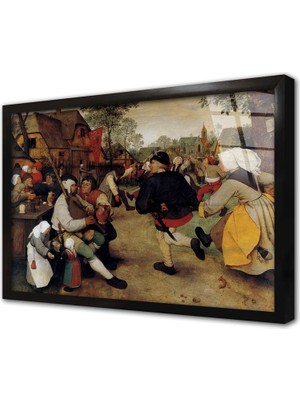 Tablosan Köylü Dansı Çerçeveli Cam Tablo