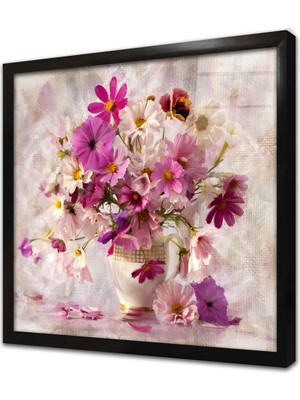 Tablosan Papatya Çerçeveli Cam Tablo