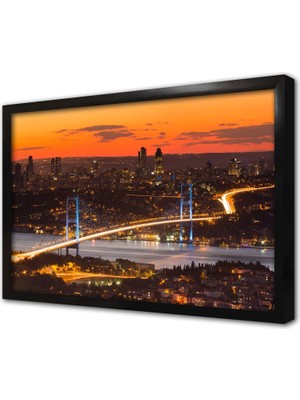 Tablosan Istanbul Boğaz Köprüsü Çerçeveli Mdf Tablo