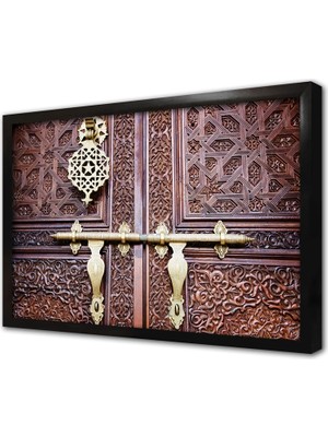 Tablosan Osmanlı Ahşap Oyma Kapı Çerçeveli Mdf Tablo