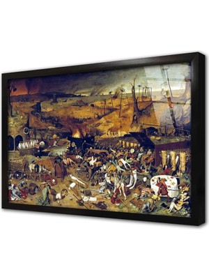 Tablosan Ölümün Zaferi Çerçeveli Cam Tablo