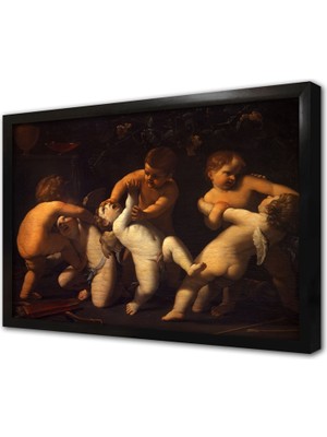 Tablosan Melekler Çerçeveli Mdf Tablo