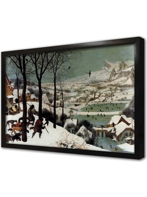 Tablosan Karda Avcılar Çerçeveli Mdf Tablo