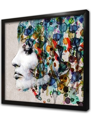 Tablosan Modern Kadın Çerçeveli Mdf Tablo